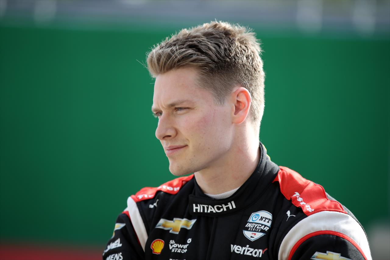 Josef Newgarden waits along pit lane during the Open Test at Circuit of The Americas in Austin, TX -- Photo by: Chris Graythen (Getty Images)